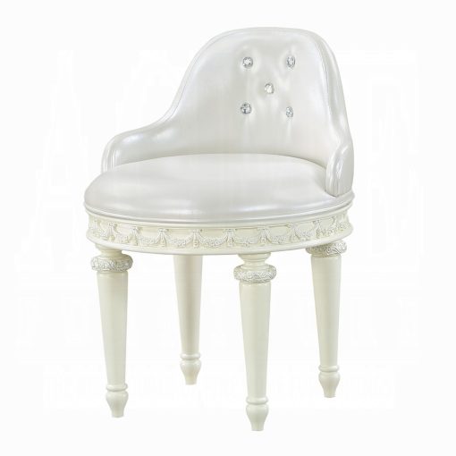 Acme Dorothy Ivory Vanity Chair with Swivel - Image 2