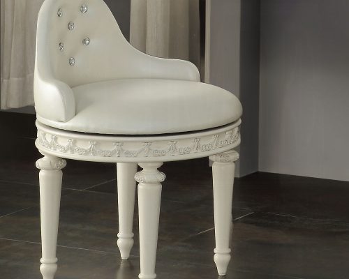 Acme Dorothy Ivory Vanity Chair with Swivel