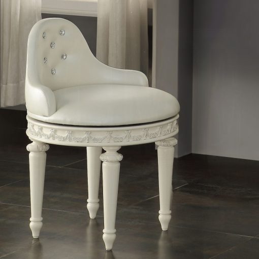 Acme Dorothy Ivory Vanity Chair with Swivel