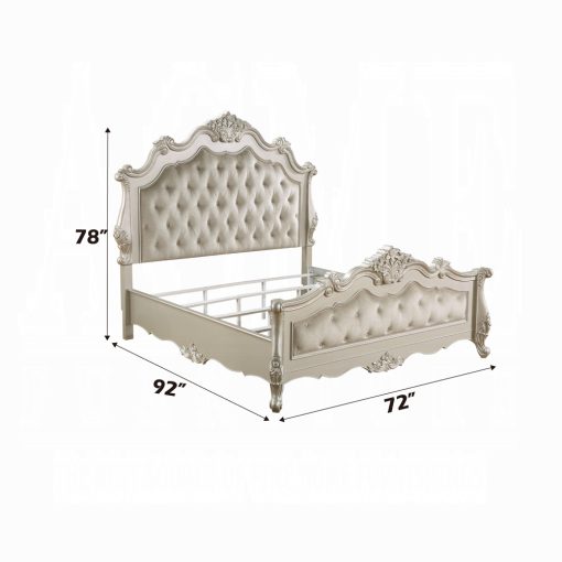 Acme Bently Fabric & Champagne Bed - Image 7