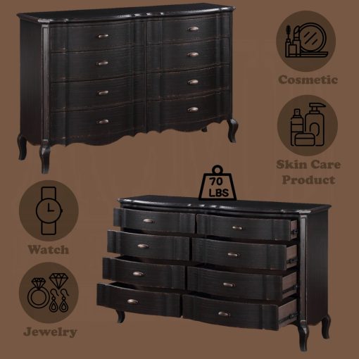 Acme Chelmsford Antique Black Dresser - Image 7