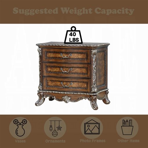 Acme Devany Cherry Nightstand - Image 7