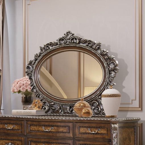 Acme Devany Cherry Oval Mirror