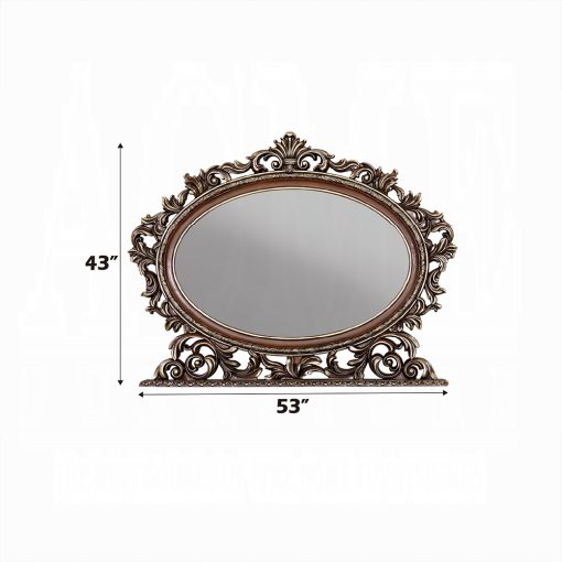 Acme Devany Cherry Oval Mirror - Image 3
