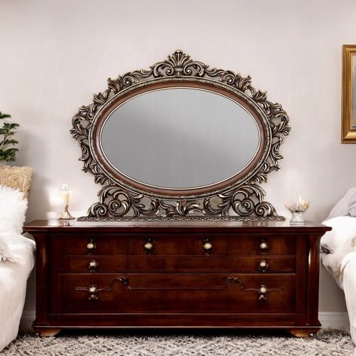 Acme Devany Cherry Oval Mirror - Image 5