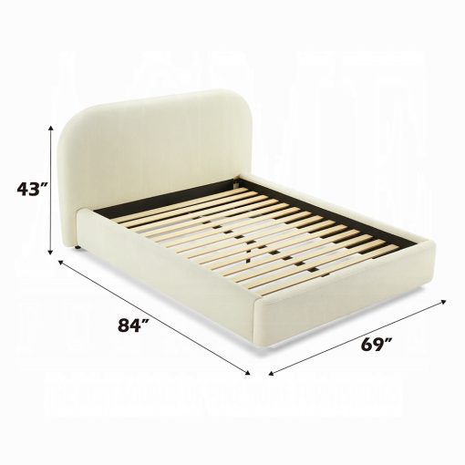 Acme Arden Beige Fabric Bed - Image 5