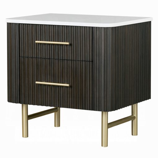 Acme Clayten Marble Top & Espreeso Nightstand - Image 2
