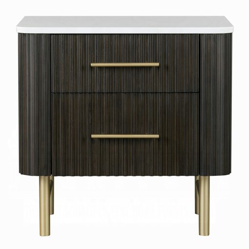 Acme Clayten Marble Top & Espreeso Nightstand - Image 3