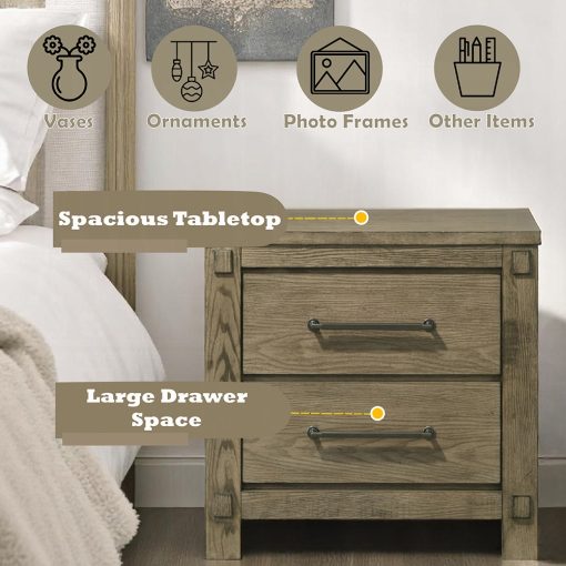 Acme Colton Antique White Oak Nightstand - Image 9