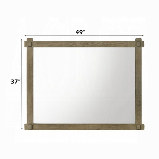 Acme Colton Antique White Oak Mirror - Image 3