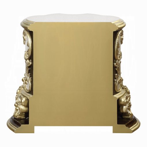 Acme Desiderius Antique Gold & Hand Painted Brown Nightstand - Image 5