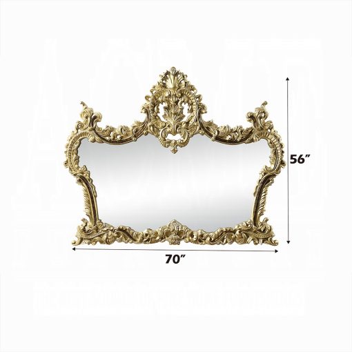 Acme Desiderius Antique Gold & Hand Painted Brown Mirror - Image 4