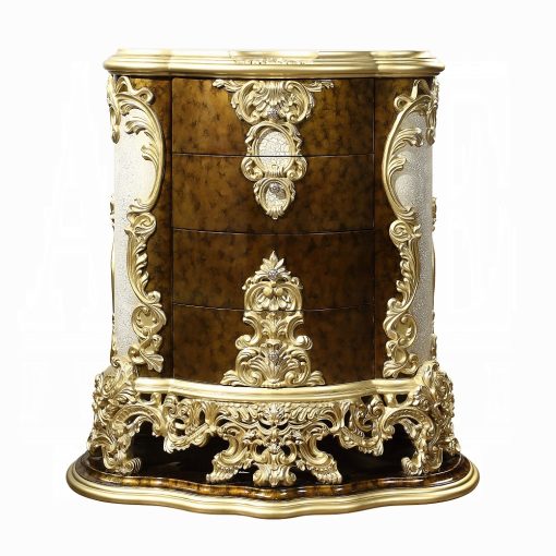 Acme Desiderius Antique Gold & Hand Painted Brown Chest - Image 3