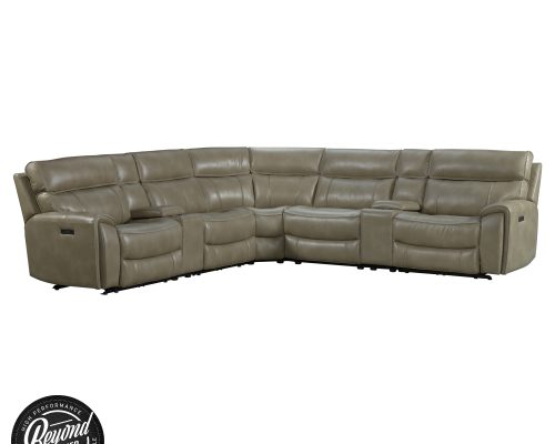 Intercon Summit Dual-Power Sectional Set | Belero Mushroom