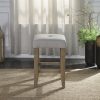 Acme Charnell Gray Synthetic Leather & Oak Counter Height Stool - Set of 2