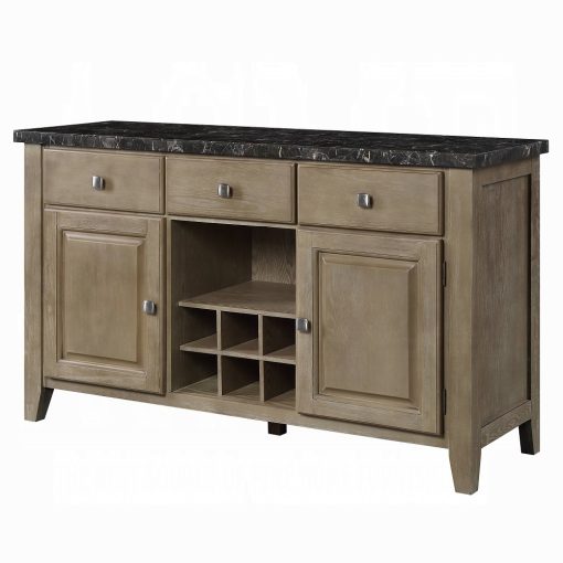 Acme Charnell Marble Top & Oak Server - Image 2