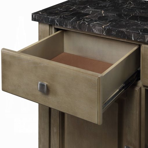 Acme Charnell Marble Top & Oak Server - Image 5