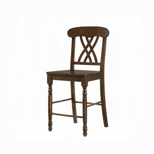 Acme Dylan Walnut Counter Height Chair - Set of 2 - Image 2