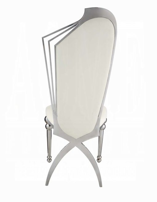 Acme Cyrene Beige Synthetic Leather Side Chair - Set of 2 - Image 5