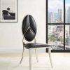 Acme Cyrene Black Synthetic Leather Side Chair - Set of 2