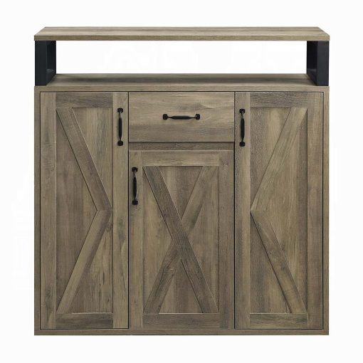 Acme Abiram Rustic Oak Server - Image 3