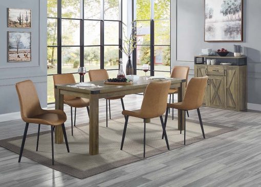 Acme Abiram Rustic Oak Server - Image 5