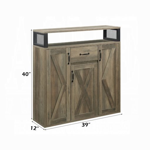 Acme Abiram Rustic Oak Server - Image 6