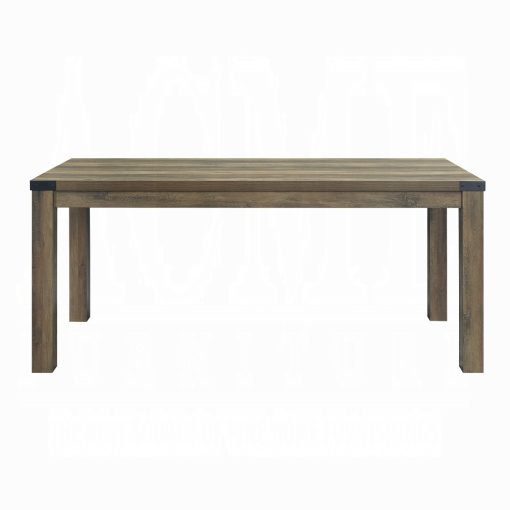 Acme Abiram Rustic Oak Dining Table - Image 3