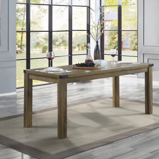 Acme Abiram Rustic Oak Dining Table