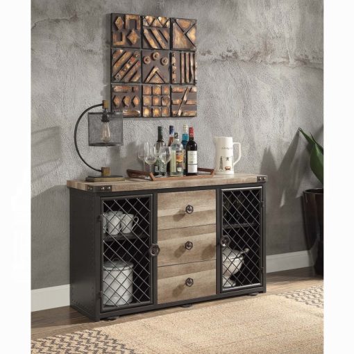 Acme Edina Oak & Sandy Black Server