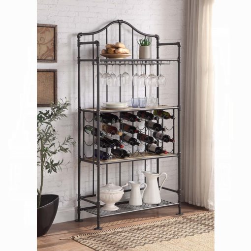 Acme Edina Oak & Sandy Black Wine Rack