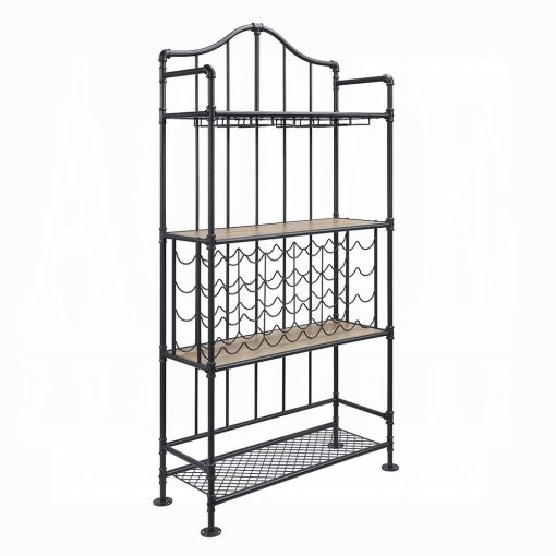 Acme Edina Oak & Sandy Black Wine Rack - Image 2