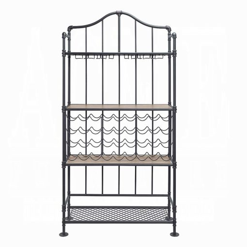Acme Edina Oak & Sandy Black Wine Rack - Image 3