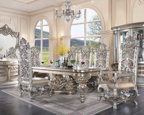 Acme Danae Champagne & Gold Dining Table