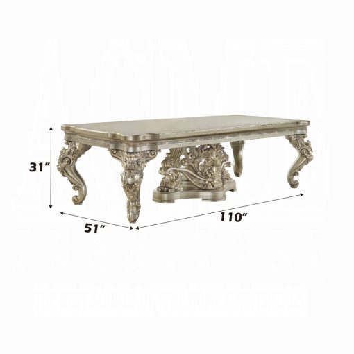 Acme Danae Champagne & Gold Dining Table - Image 6