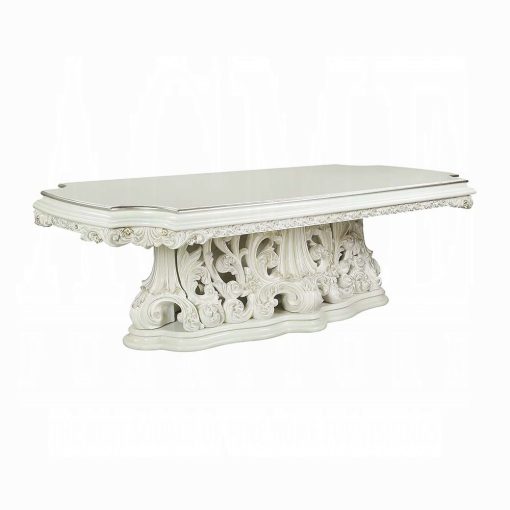 Acme Adara Antique White Dining Table - Image 2