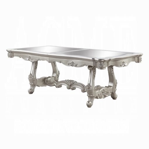 Acme Bently Champagne Pedestals Dining Table - Image 2