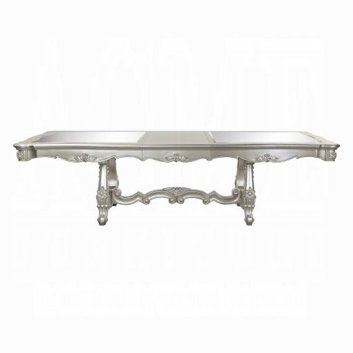 Acme Bently Champagne Pedestals Dining Table - Image 6