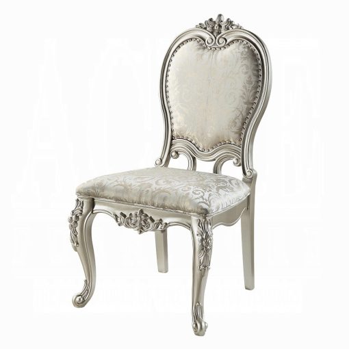 Acme Bently Fabric & Champagne Side Chair - Set of 2 - Image 2