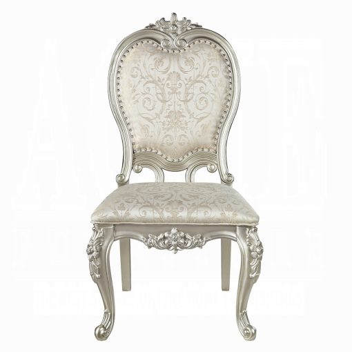 Acme Bently Fabric & Champagne Side Chair - Set of 2 - Image 3