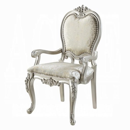 Acme Bently Fabric & Champagne Arm Chair - Set of 2 - Image 2