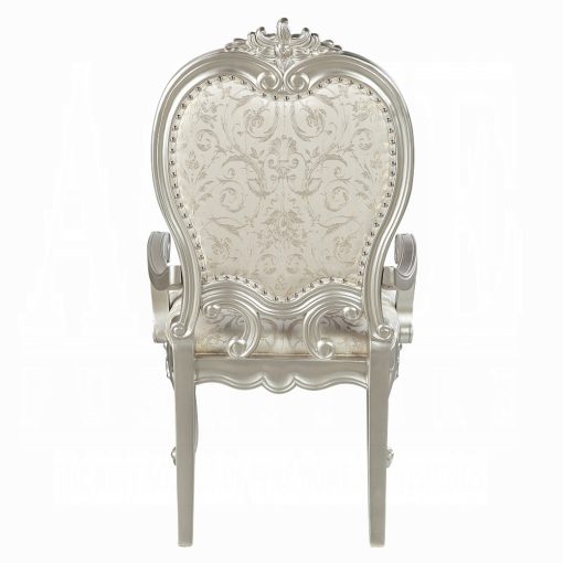 Acme Bently Fabric & Champagne Arm Chair - Set of 2 - Image 5