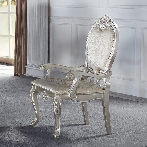 Acme Bently Fabric & Champagne Arm Chair - Set of 2