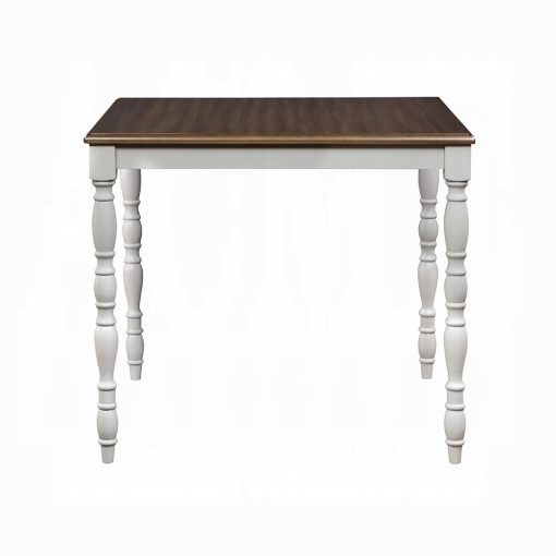 Acme Bettina Beige Fabric, Gray & Weathered Oak 5PC Pack Counter Height Table Set - Image 3