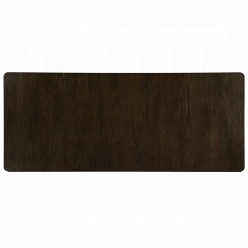 Acme Carena White & Brown Dining Table with Leaf - Image 4