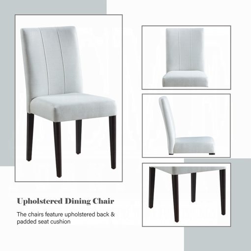 Acme Carena White & Brown Side Chair - Set of 2 - Image 7