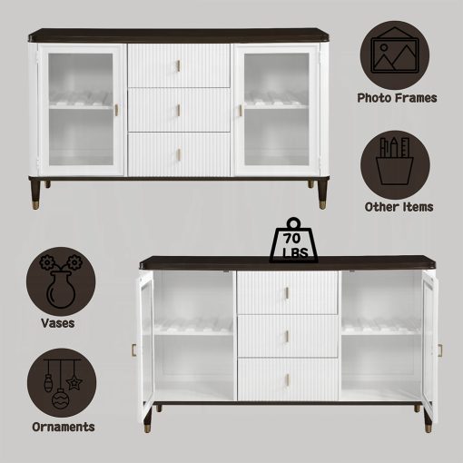 Acme Carena White & Brown Server - Image 6