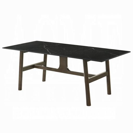 Acme Destin Sintered Stone & Walnut Dining Table - Image 2