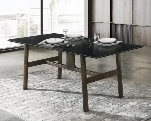 Acme Destin Sintered Stone & Walnut Dining Table
