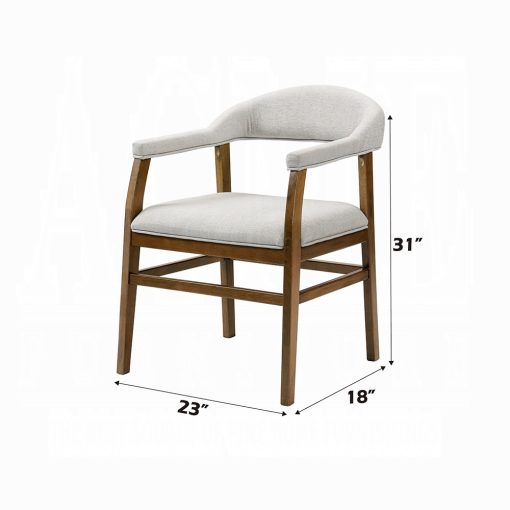 Acme Darcy Dark Walnut Arm Chair - Set of 2 - Image 6